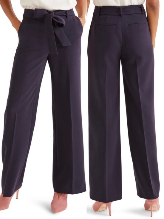 Boden Pants - Boden Hampstead Wide Leg Navy Trousers